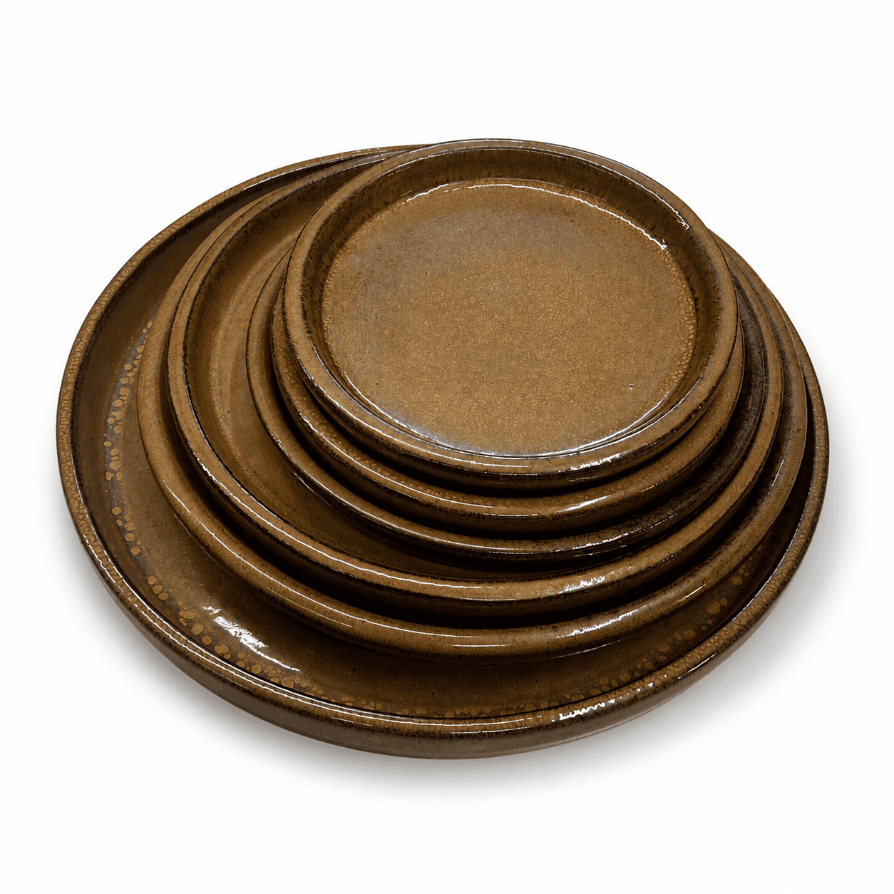 Soucoupe ronde 40cm miel ambré Provencelia