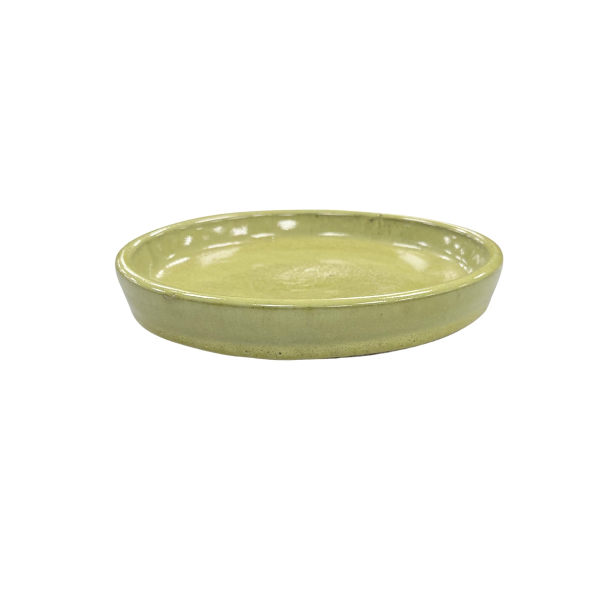 Tangy lemon saucer, side view