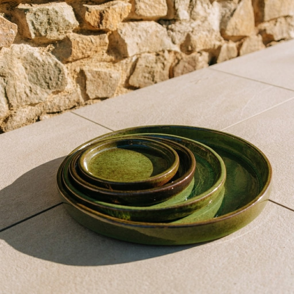 Tropical green saucer 45cm